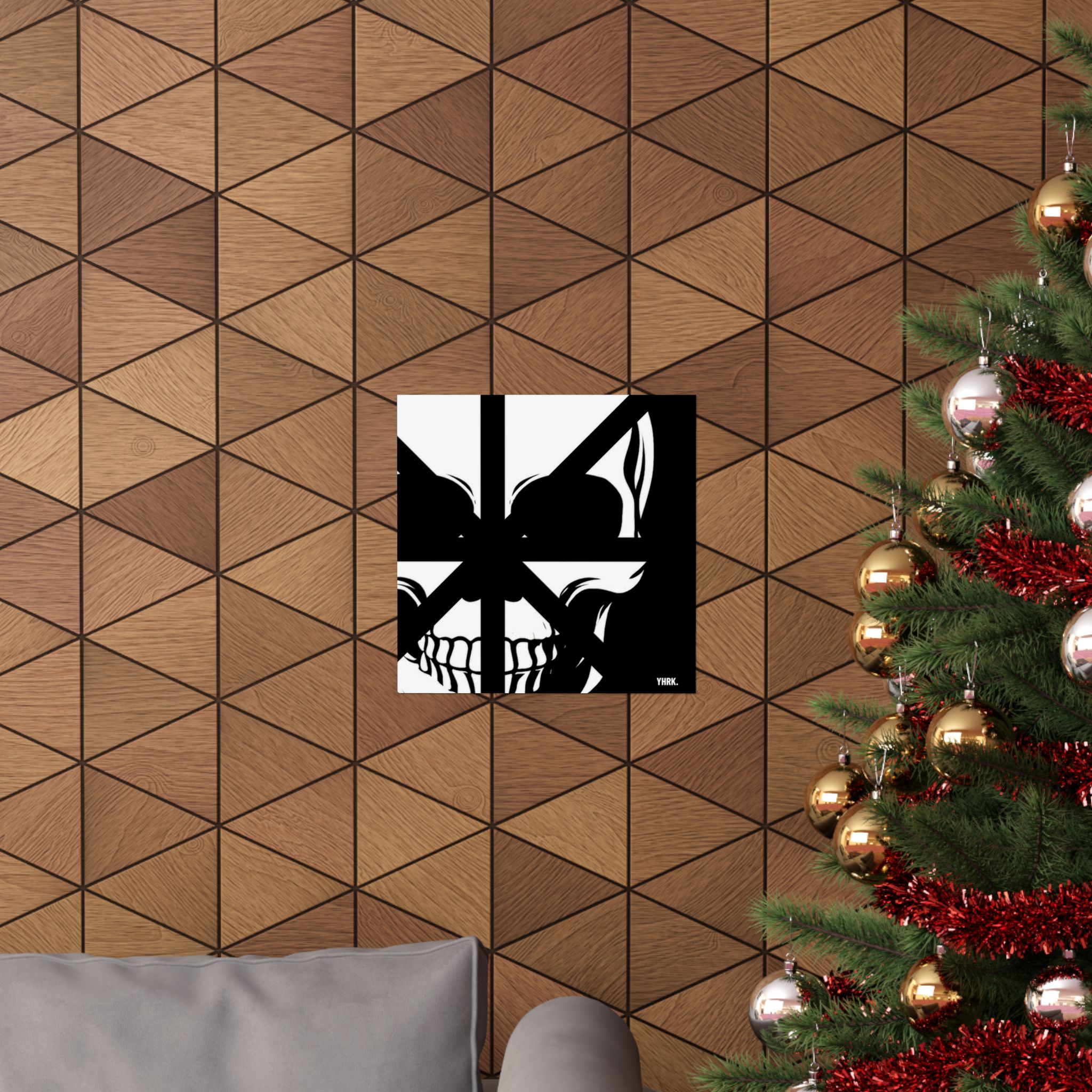 Skull Window Matte Poster — Black & White Gothic Wall Art - Image 13