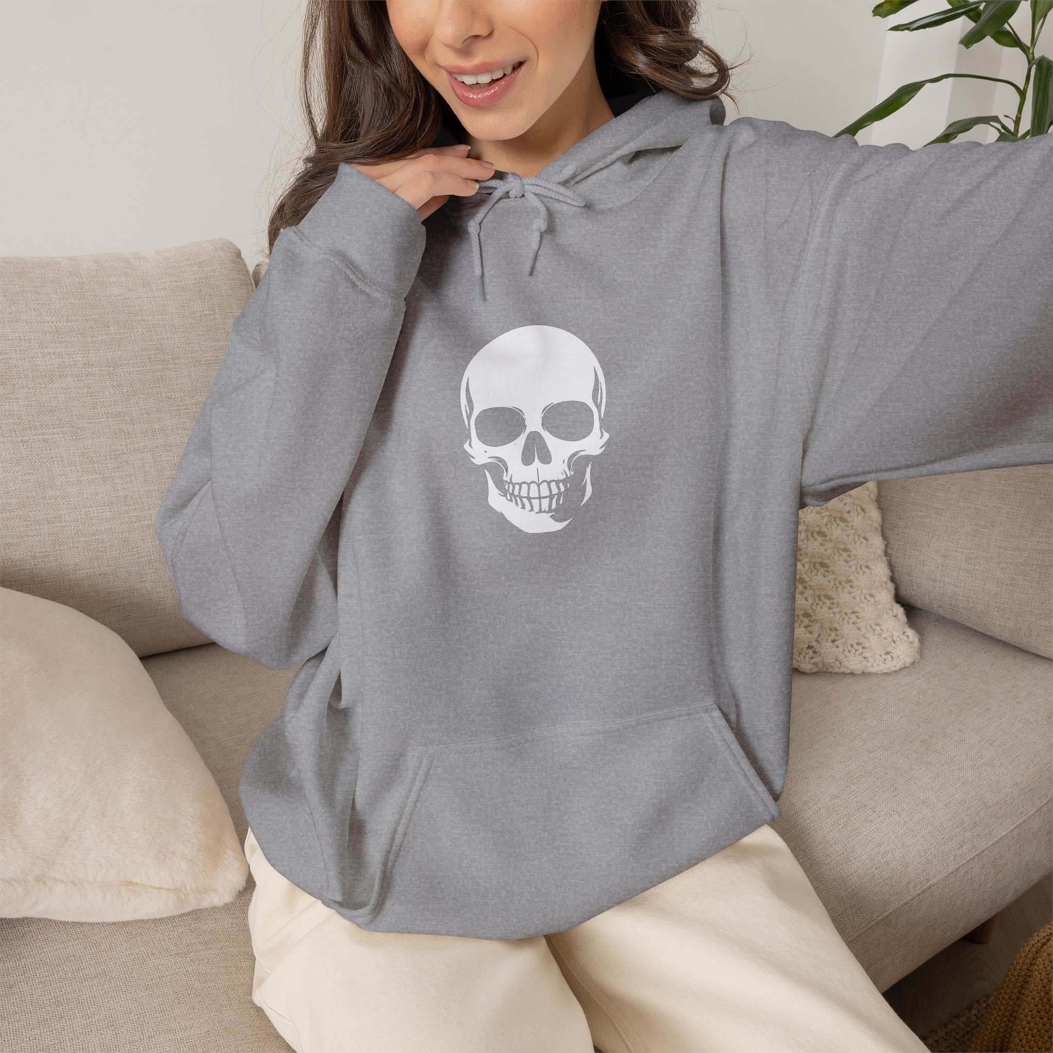 Stay Awake Hoodie — Minimal Skull Graphic Pullover - Image 6