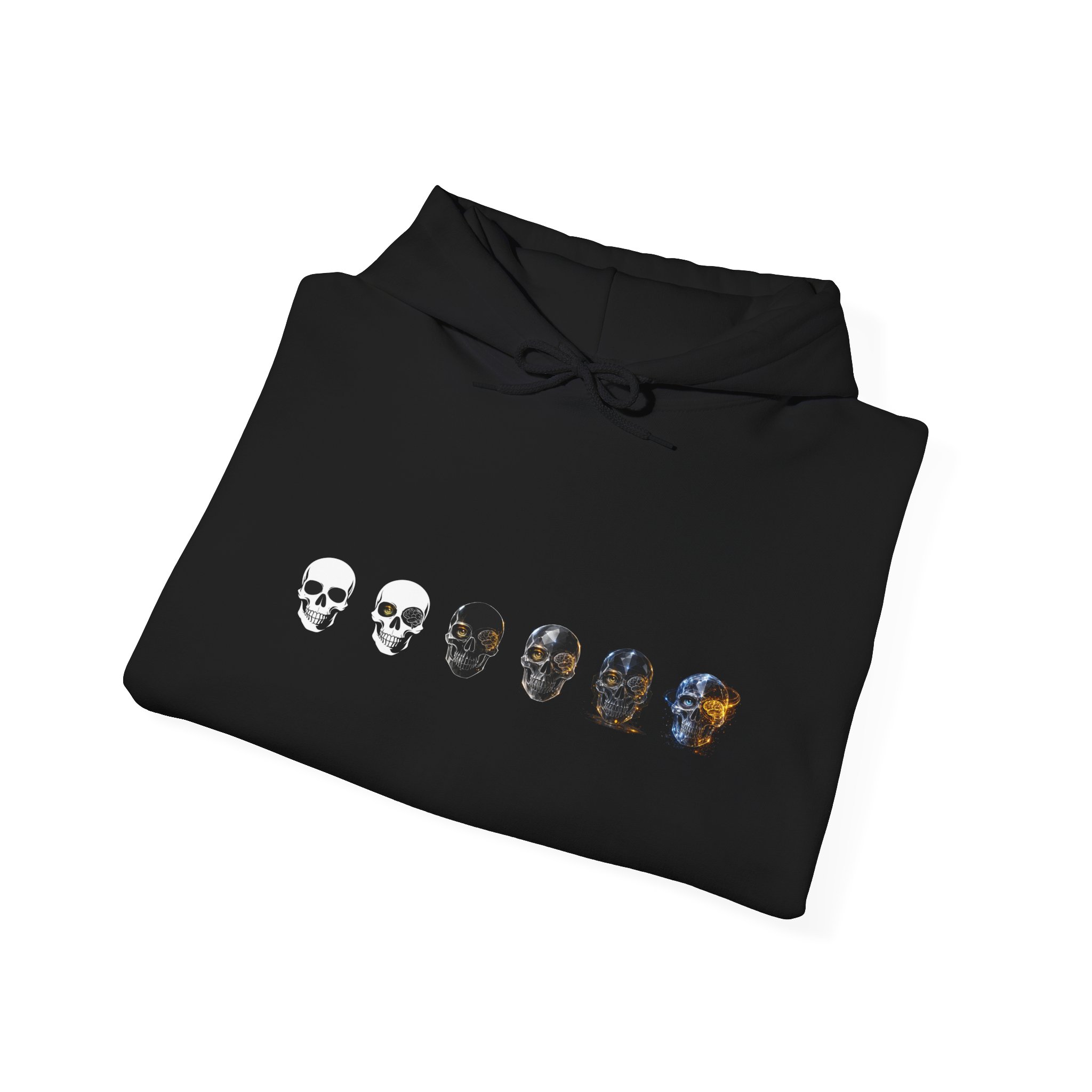 Evolution of Skulls Hoodie — Gradient Skull Circle Graphic Pullover - Image 5