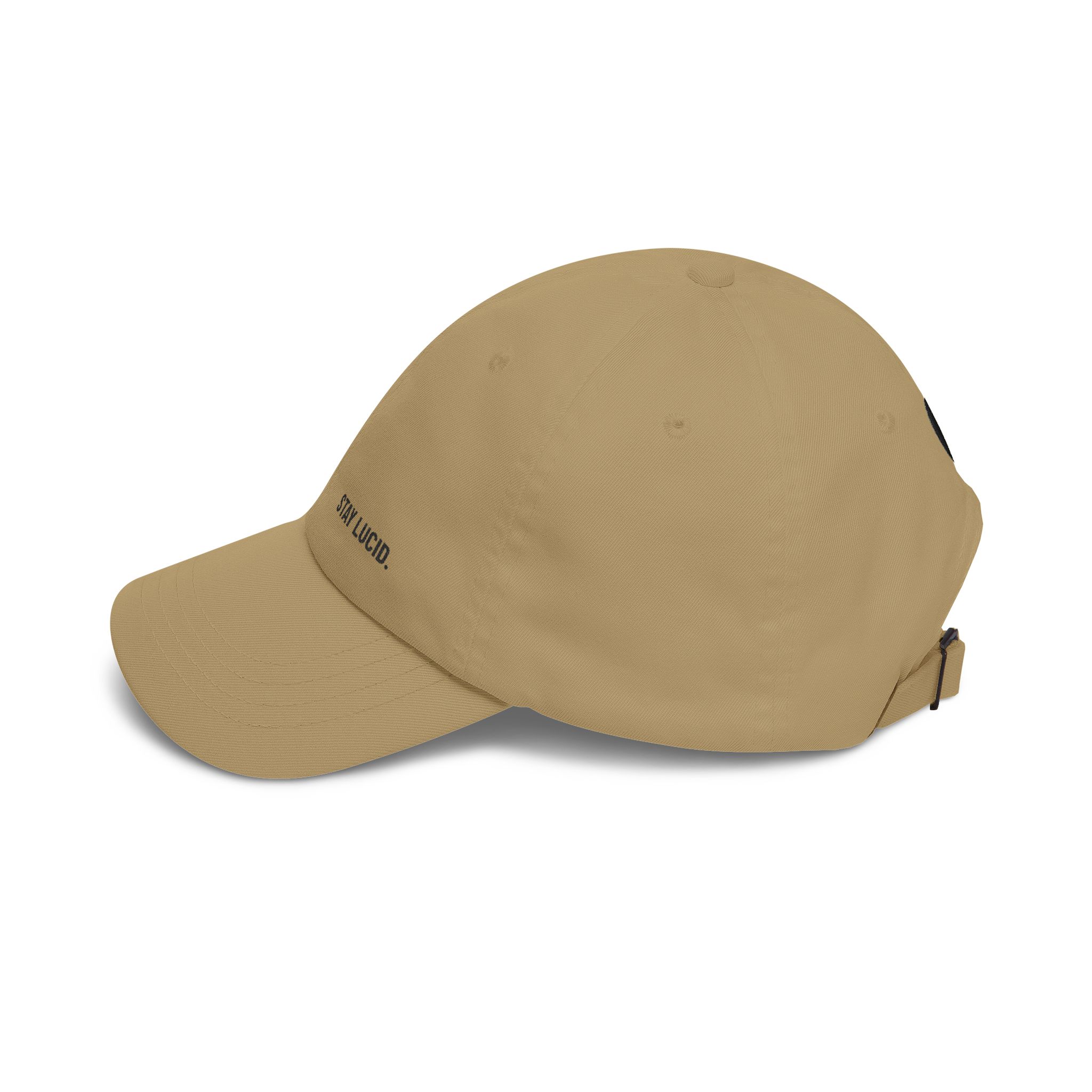 Stay Lucid Dad Cap — Minimal Embroidered White Baseball Hat - Image 11
