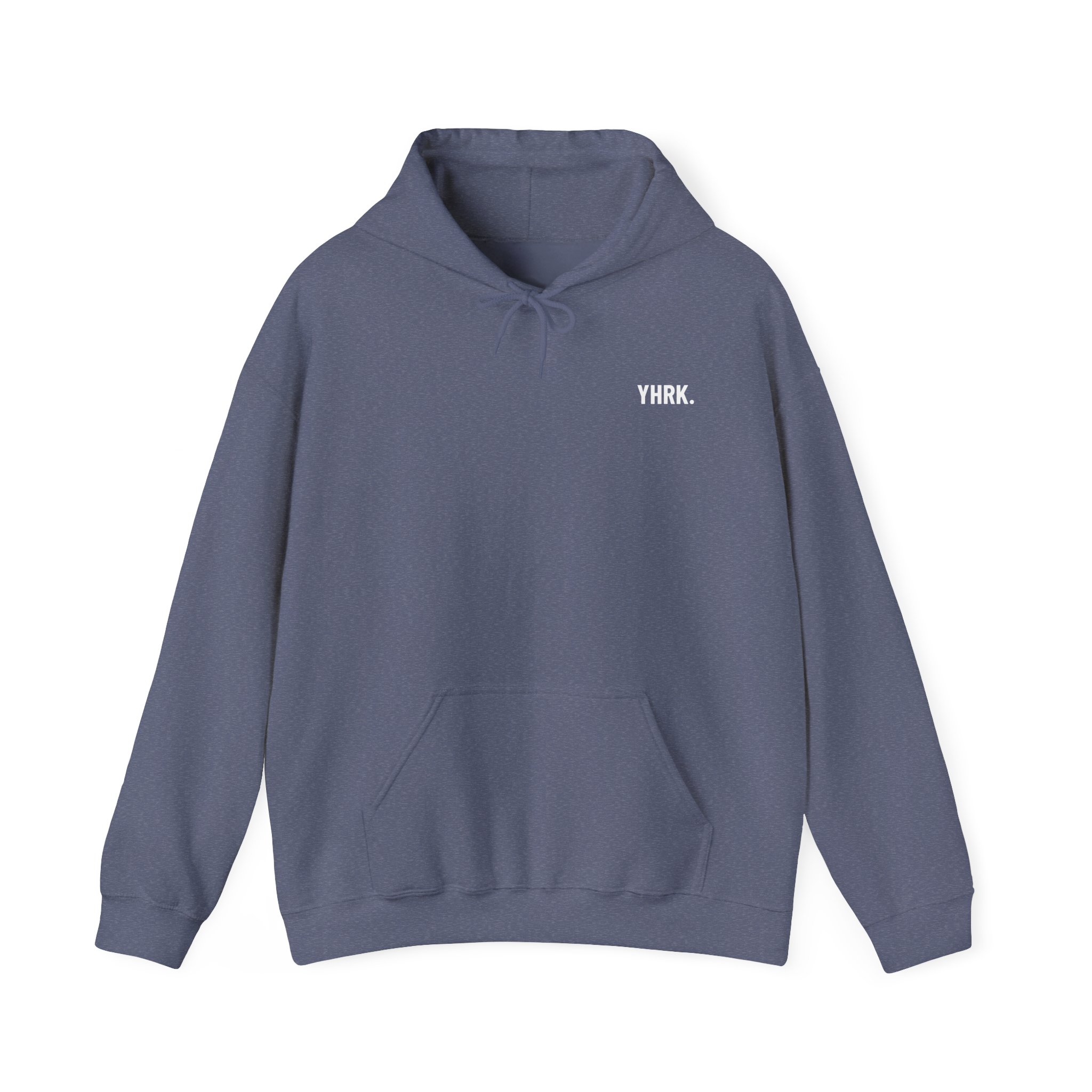 Minimal 'YHRK.' Black Hoodie – Small Chest Logo, Casual Streetwear - Image 18