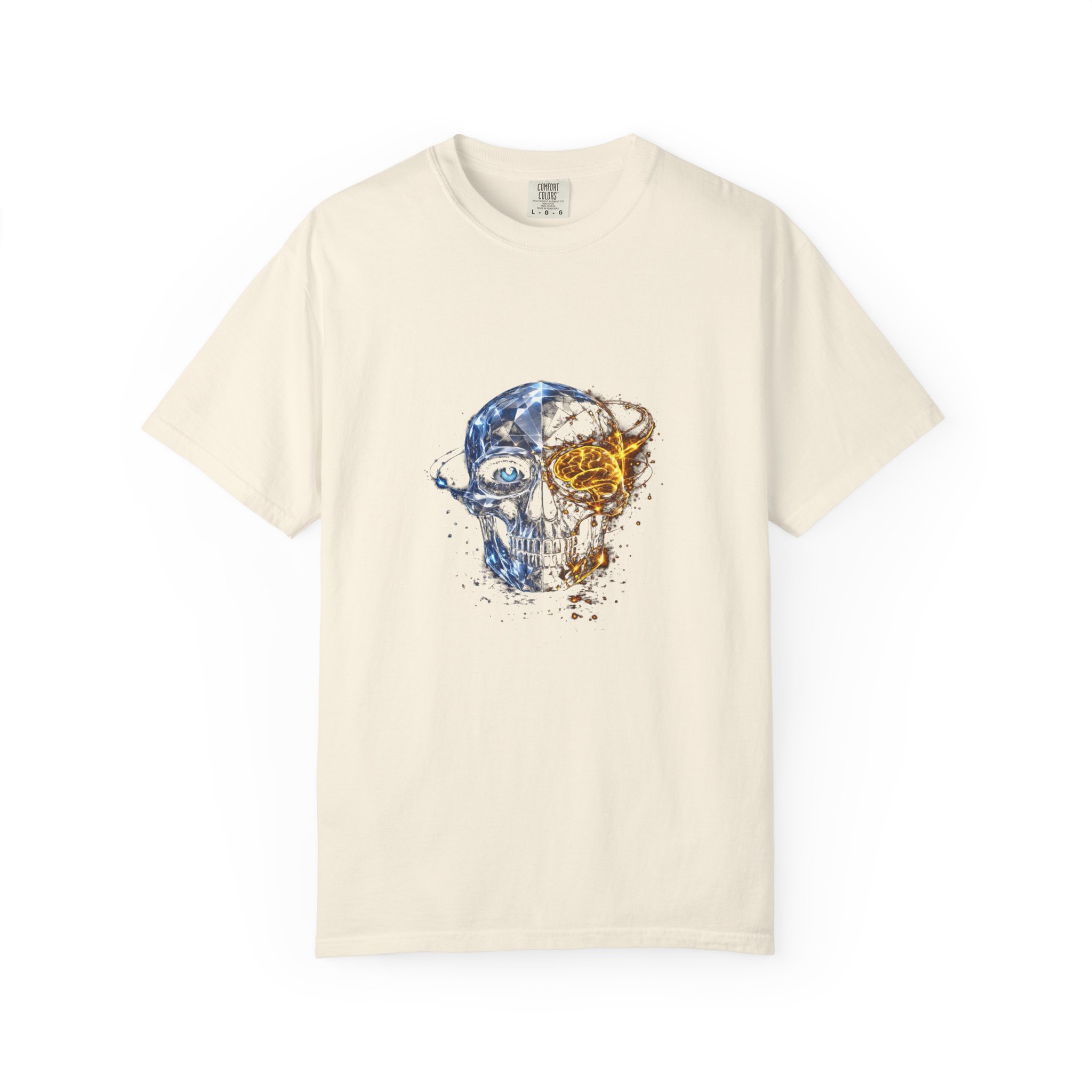 Skull and Rose Art Tee — Watercolor Skull Graphic T-Shirt - Image 14