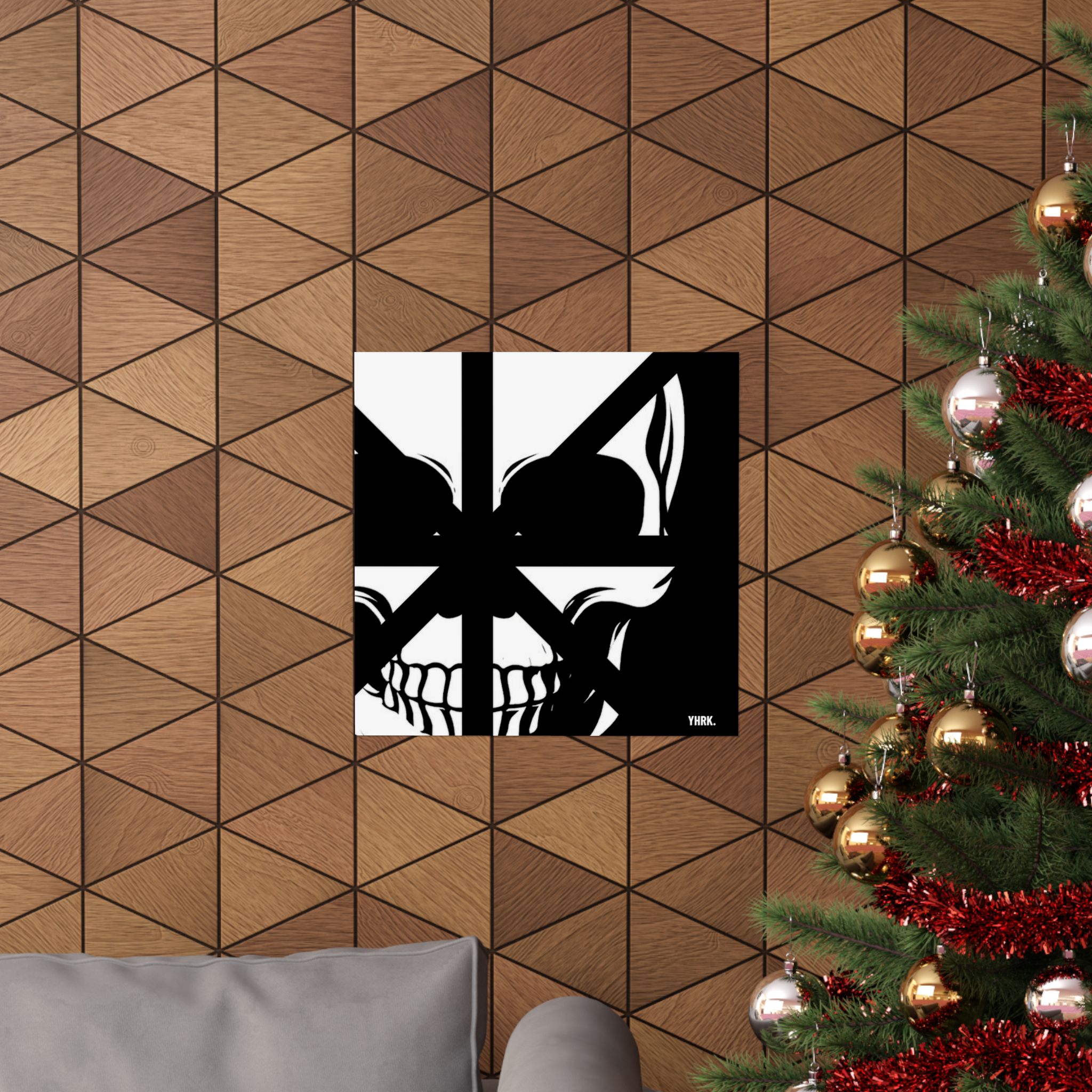 Skull Window Matte Poster — Black & White Gothic Wall Art - Image 17