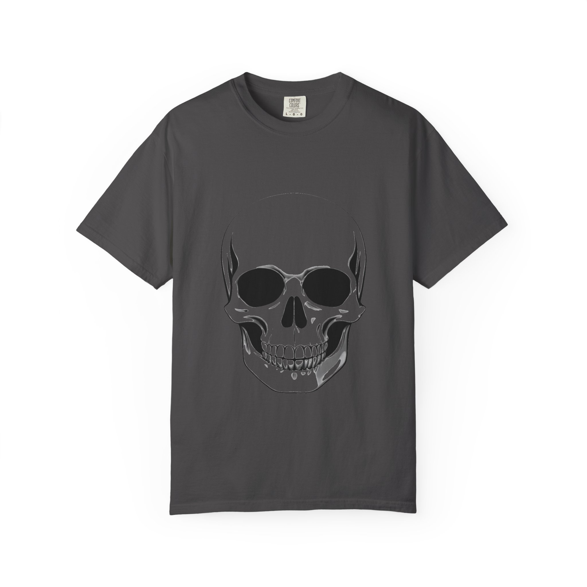 Sketched Skull Graphic T-Shirt — Dark Gothic Skull Tee - Image 10