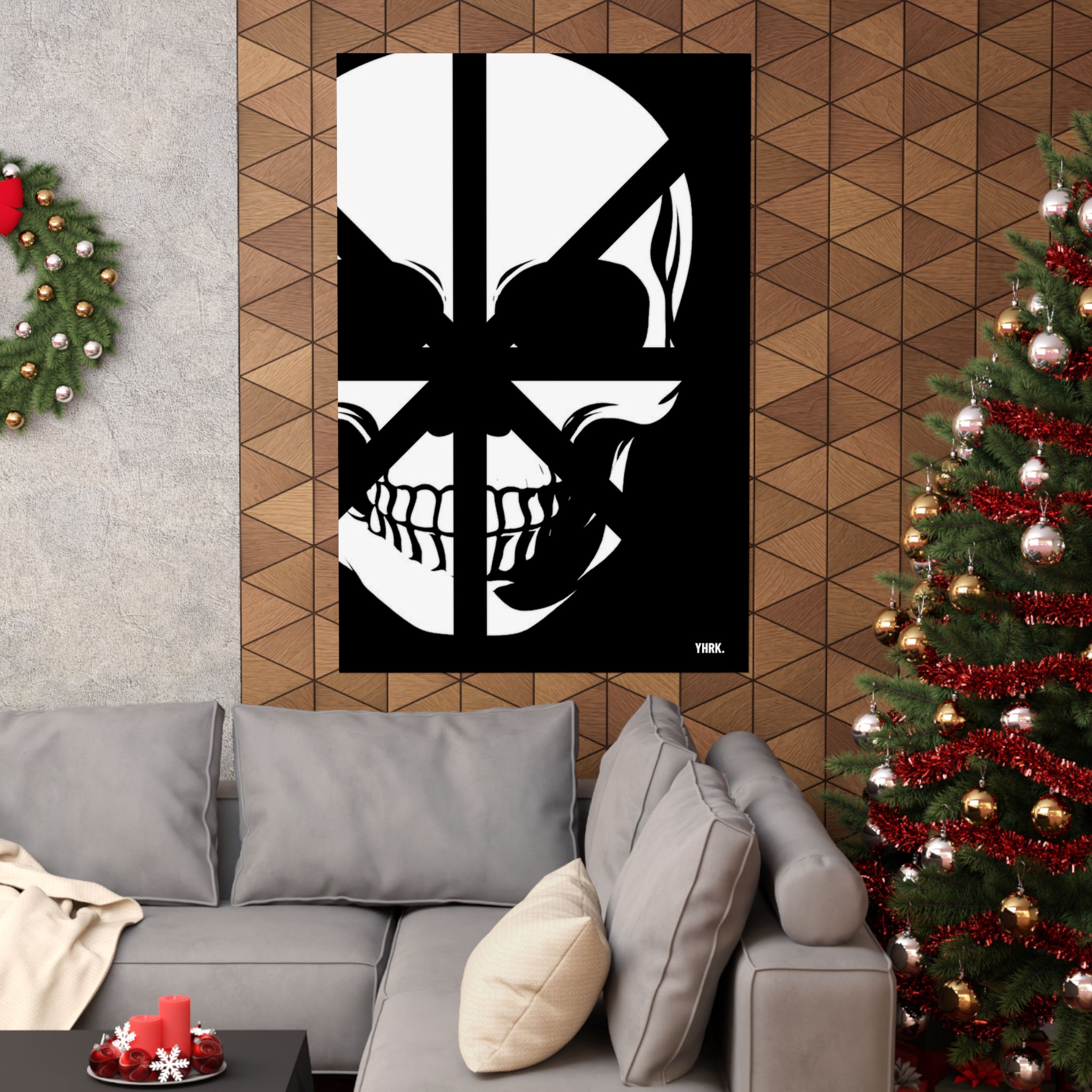 Skull Window Matte Poster — Black & White Gothic Wall Art - Image 5