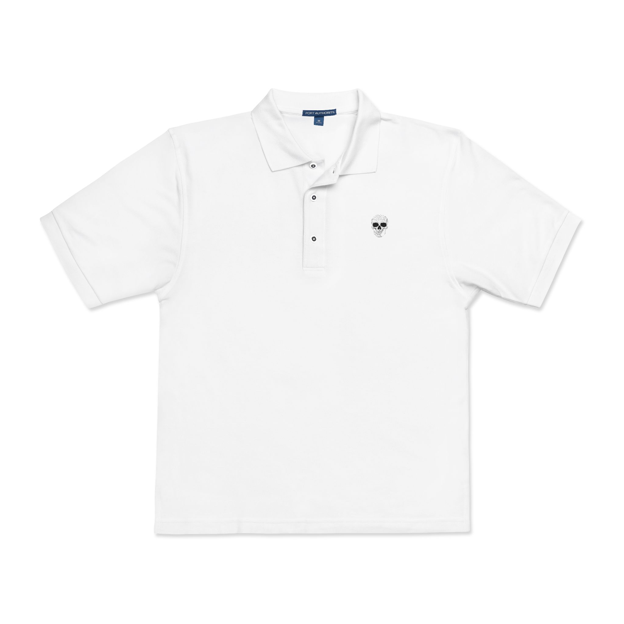 Skull & Roses Embroidered Polo Shirt - Image 8