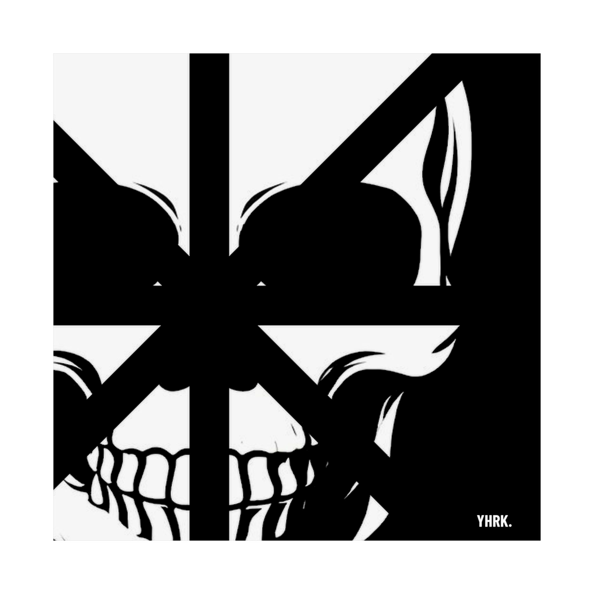 Skull Window Matte Poster — Black & White Gothic Wall Art - Image 27