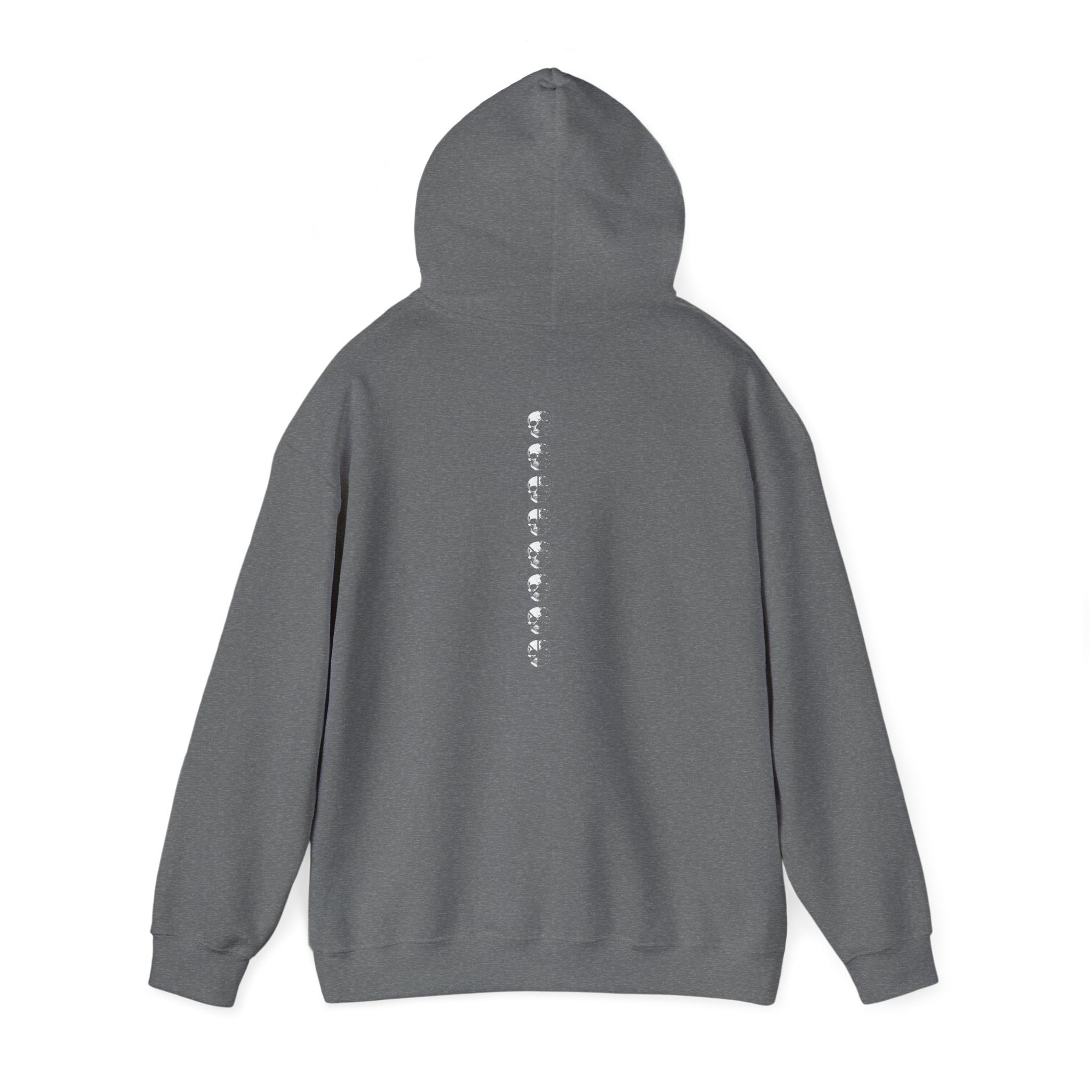 Minimal Skull Hoodie — Subtle White Skull Chest Design - Image 28