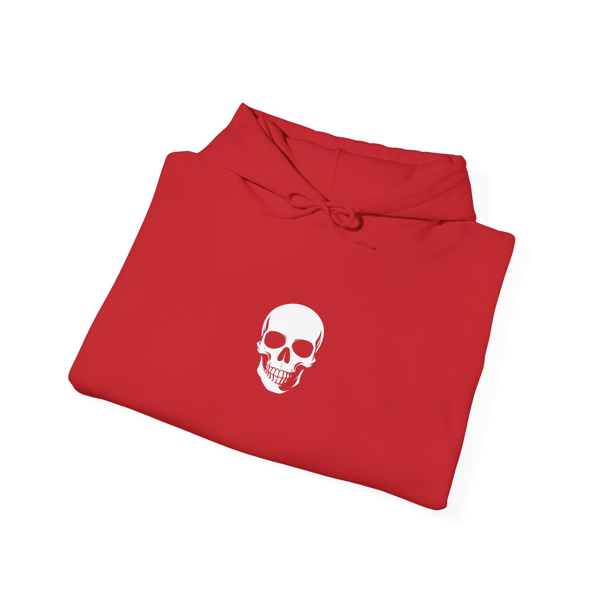 Minimal Skull Hoodie — Subtle White Skull Chest Design - Image 45
