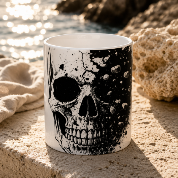 Skull White Ceramic Mug