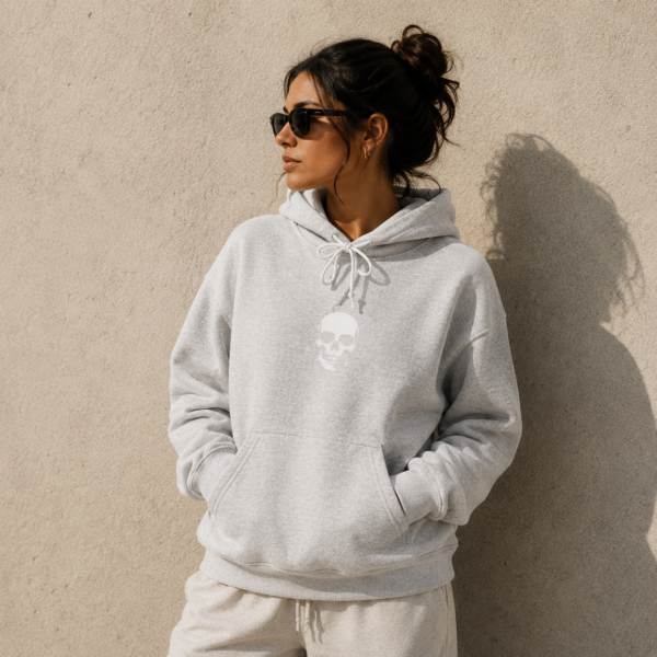Minimal Skull Hoodie