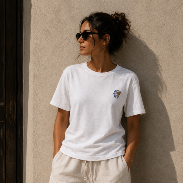 Skull & Flowers Pocket T‑Shirt