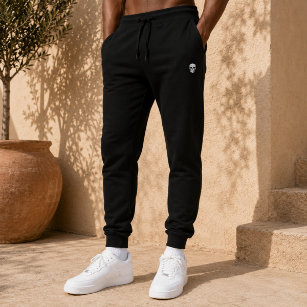 Embroidered Skull Joggers