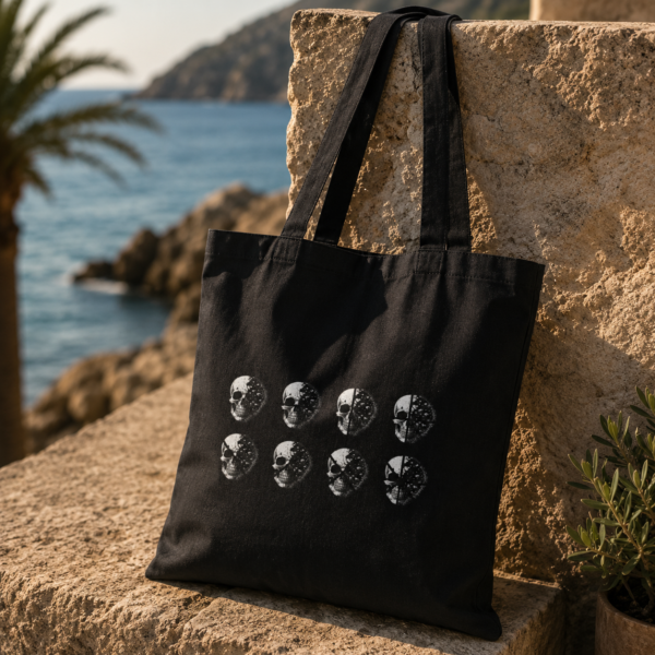 Skull Moon Phases Tote Bag