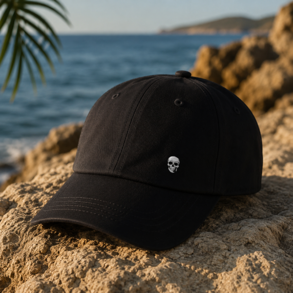 Embroidered Mini Skull Dad Cap