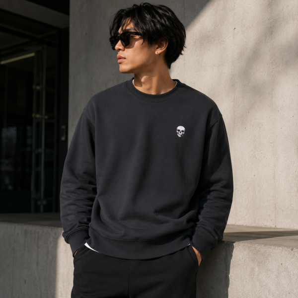 Skull Chest Emblem Crewneck Sweatshirt