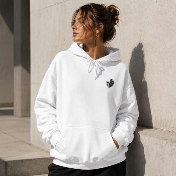 Minimal Crescent Moon Patch Hoodie
