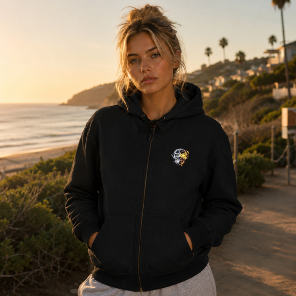 Embroidered Work Hooded Jacket