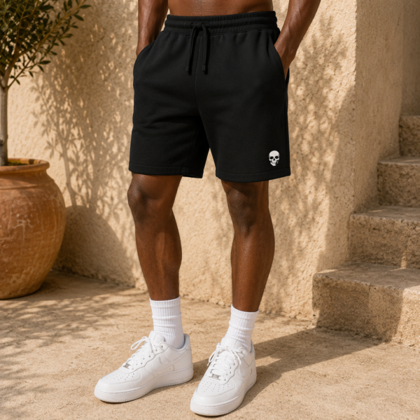 Skull Minimalist Fleece Sweatshorts
