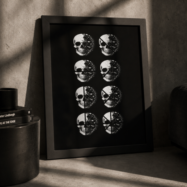 Skull Phases Framed Poster