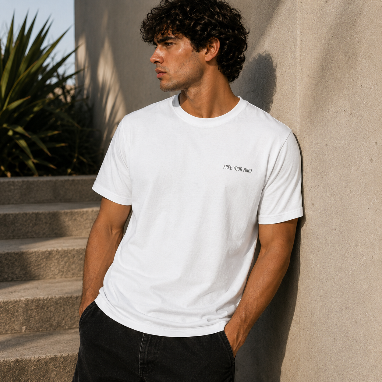 Skull Fade Graphic T-Shirt — 'I'M YOURS' Minimal Front, Distressed Back Art