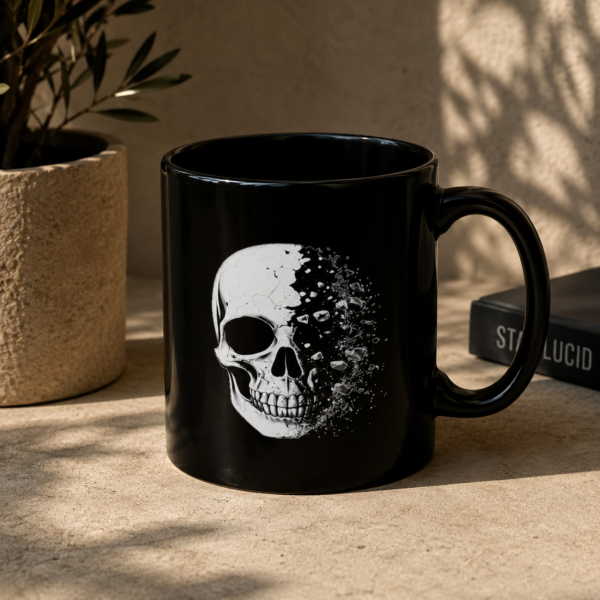 Skull Black Coffee Mug