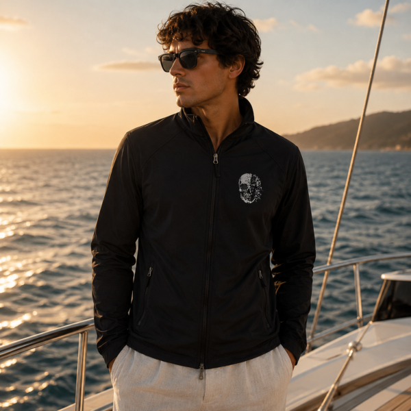 Embroidered Floral Globe Soft Shell Jacket