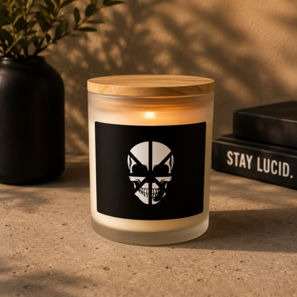Skull Break Frosted Glass Candle