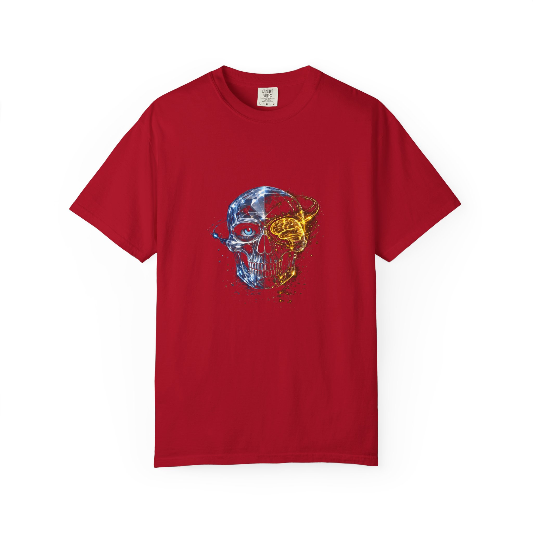 Skull and Rose Art Tee — Watercolor Skull Graphic T-Shirt - Image 44