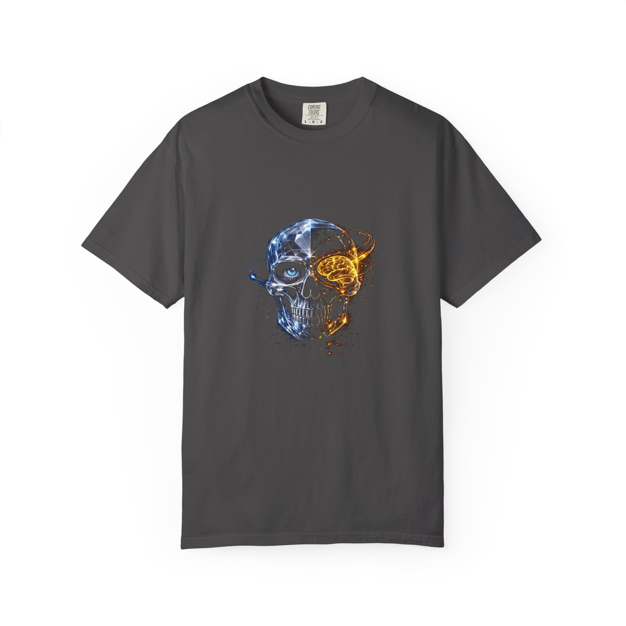 Skull and Rose Art Tee — Watercolor Skull Graphic T-Shirt - Image 35
