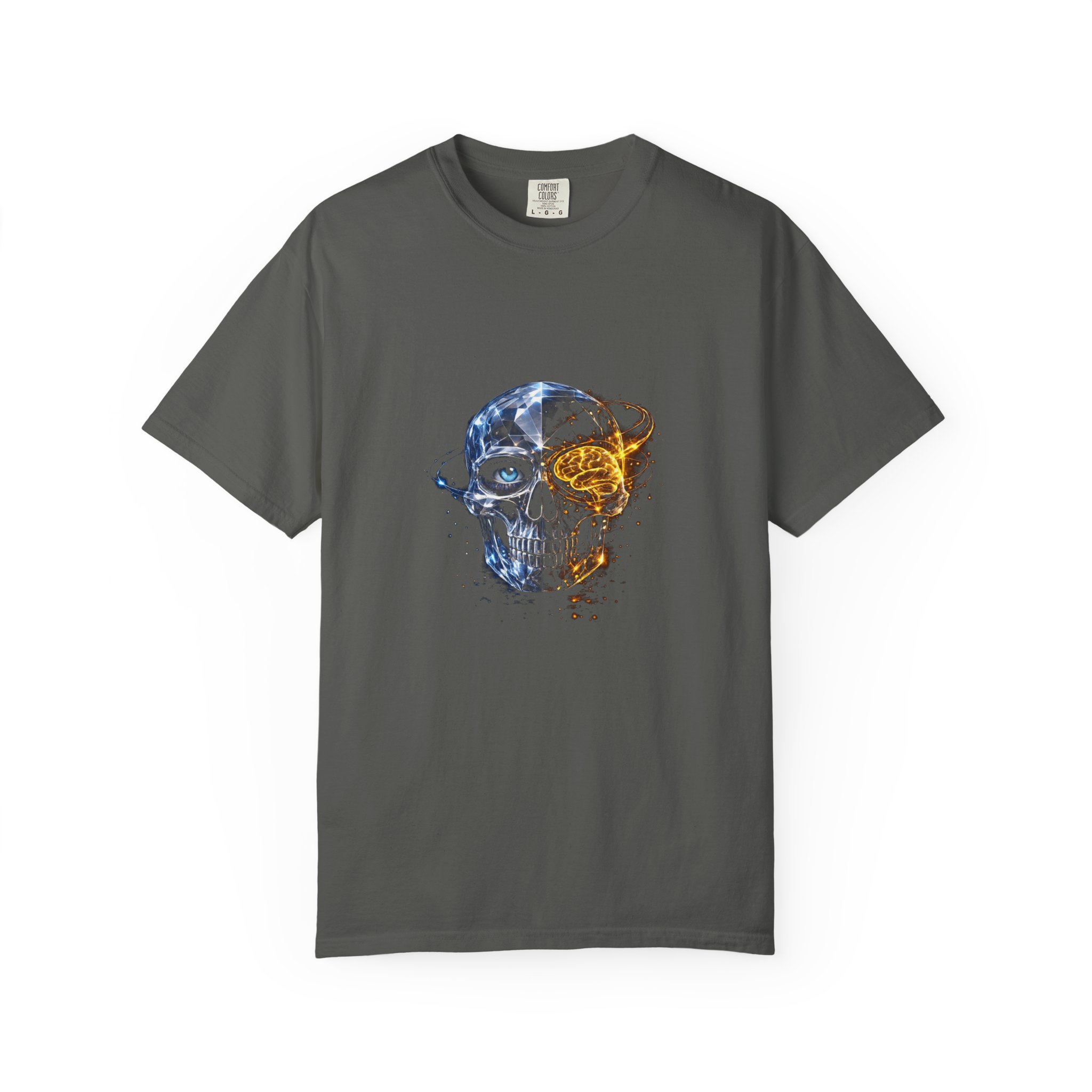 Skull and Rose Art Tee — Watercolor Skull Graphic T-Shirt - Image 23
