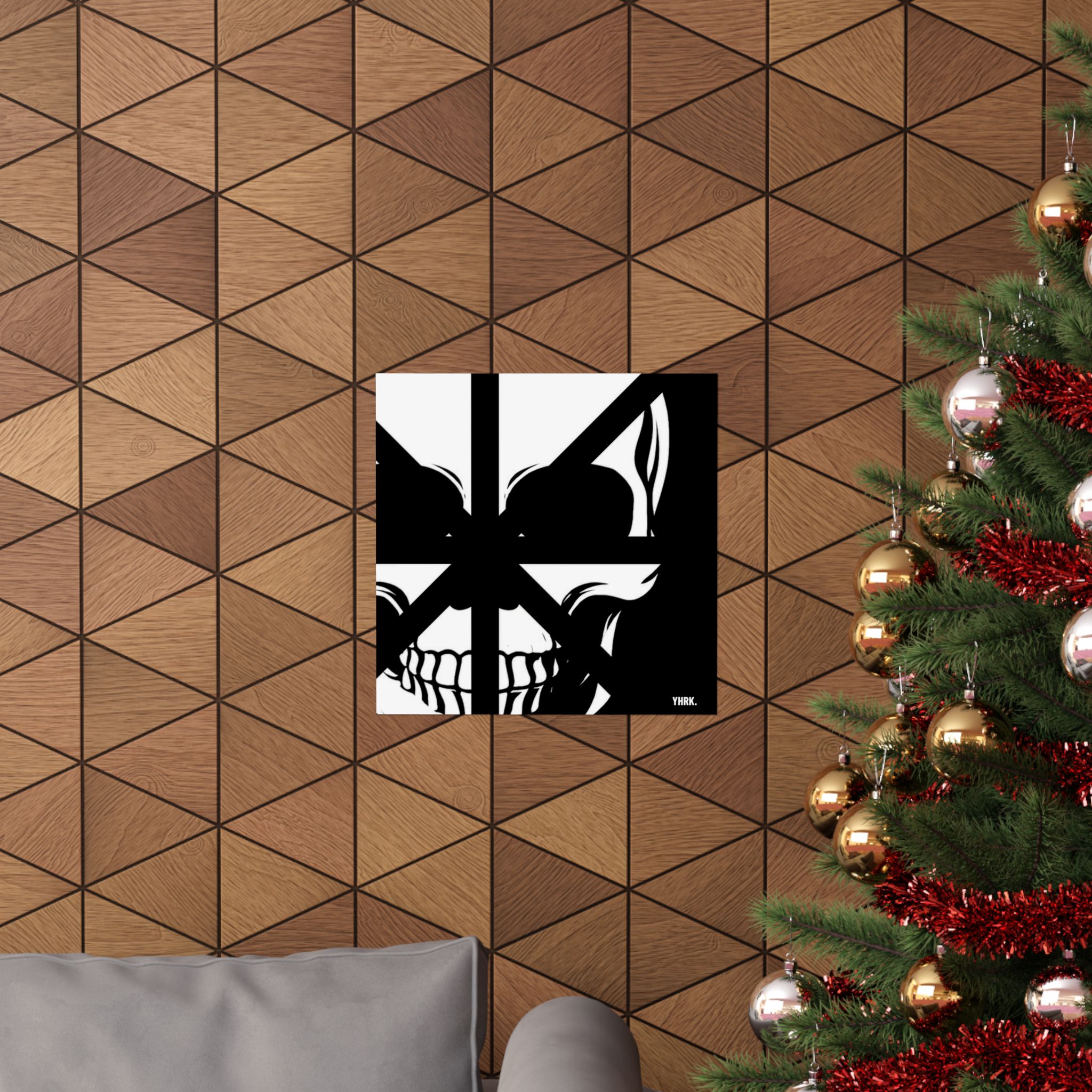 Skull Window Matte Poster — Black & White Gothic Wall Art - Image 25