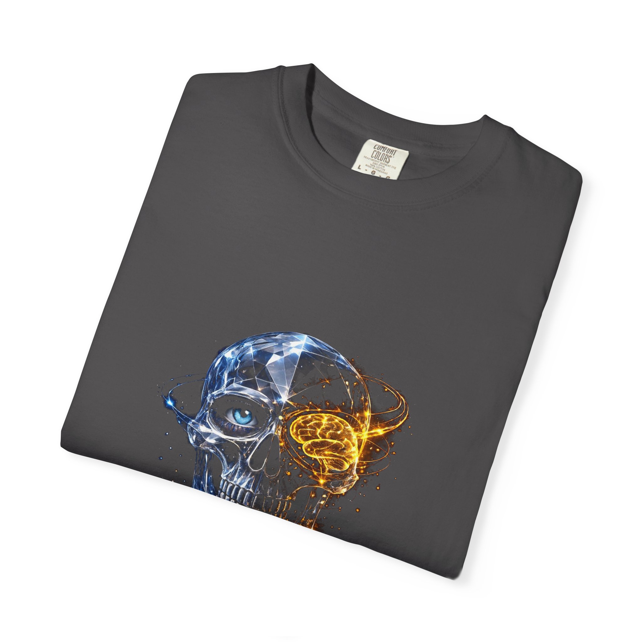 Skull and Rose Art Tee — Watercolor Skull Graphic T-Shirt - Image 37