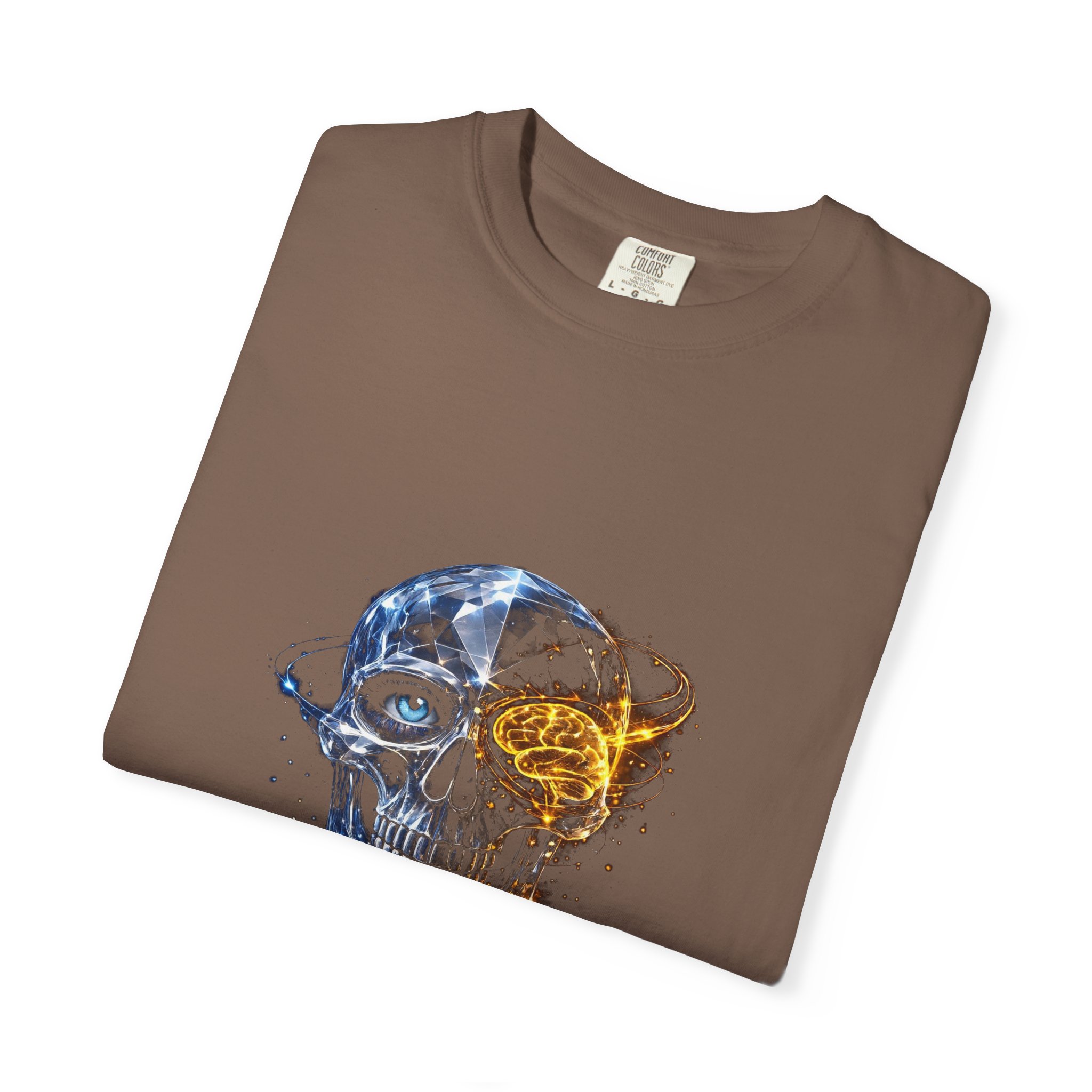 Skull and Rose Art Tee — Watercolor Skull Graphic T-Shirt - Image 22