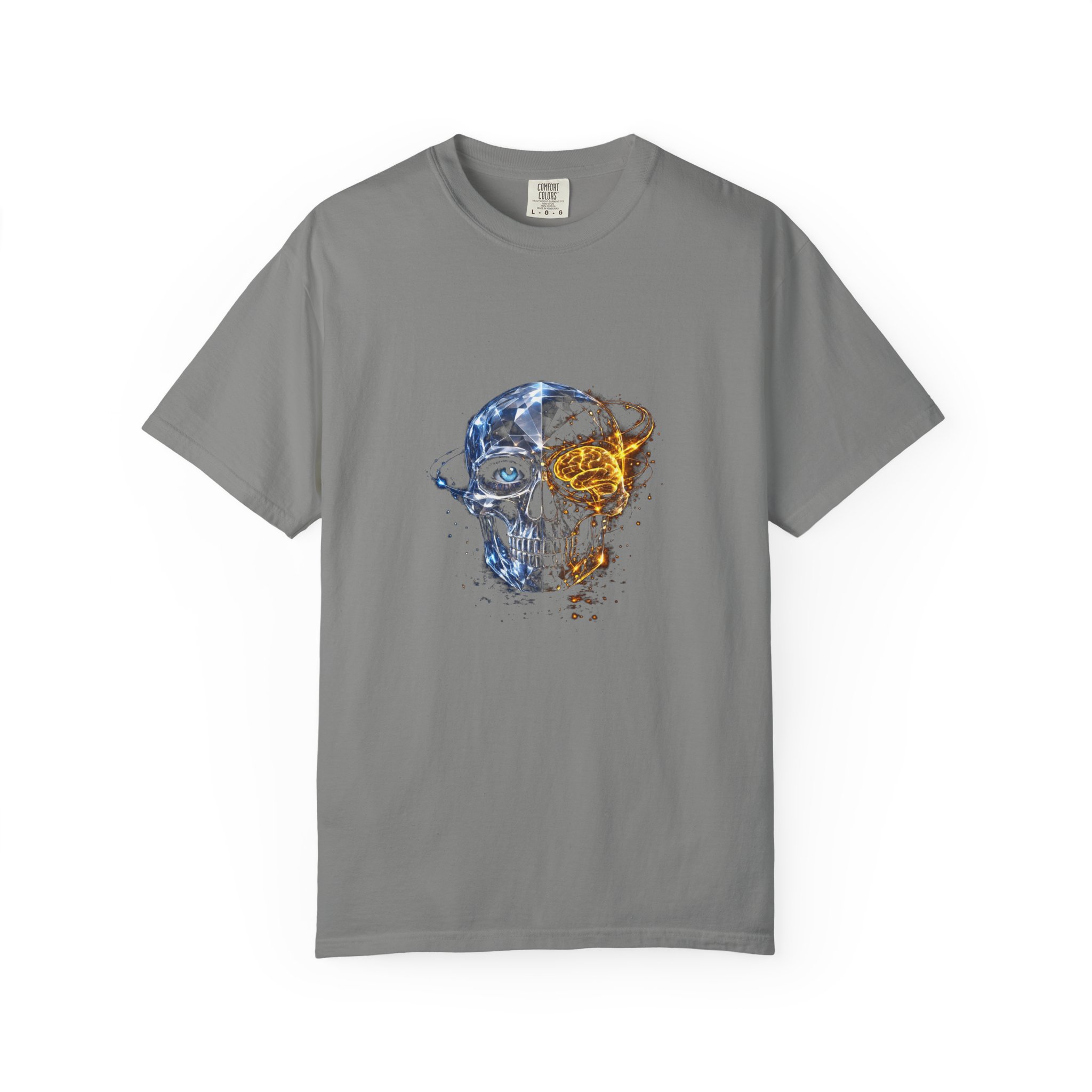 Skull and Rose Art Tee — Watercolor Skull Graphic T-Shirt - Image 32
