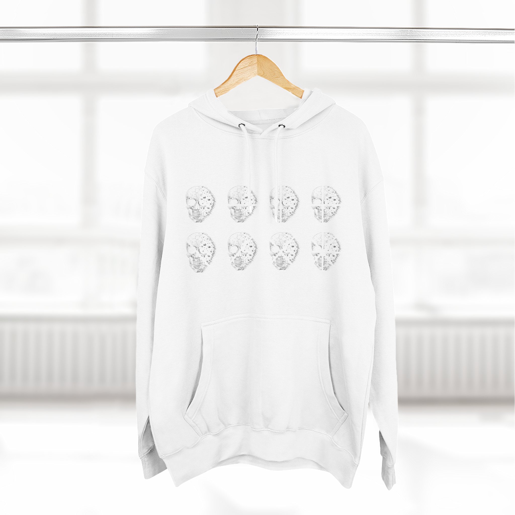 Stay Lucid Hoodie — Minimal Lunar Skull Graphic Pullover - Image 4