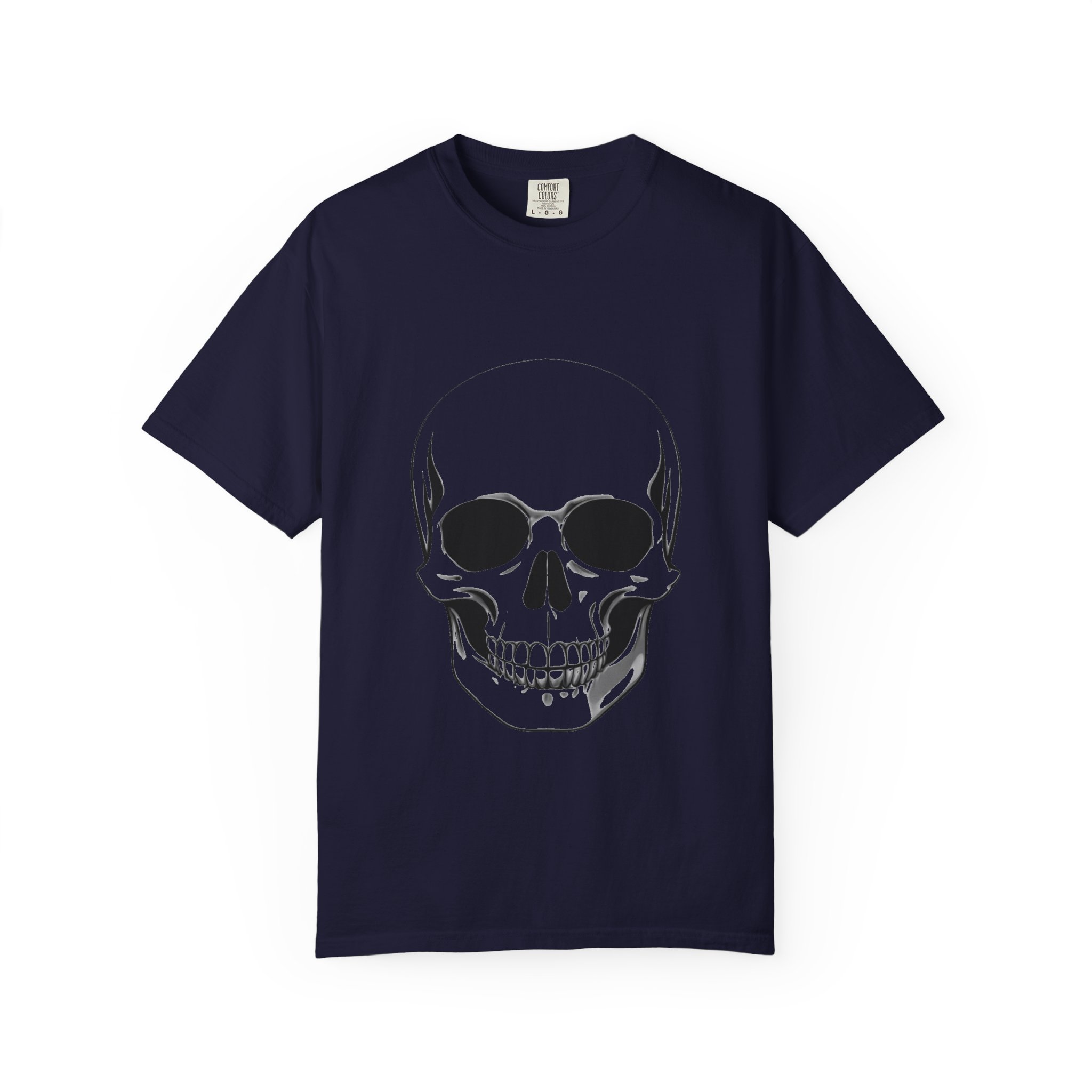 Sketched Skull Graphic T-Shirt — Dark Gothic Skull Tee - Image 6