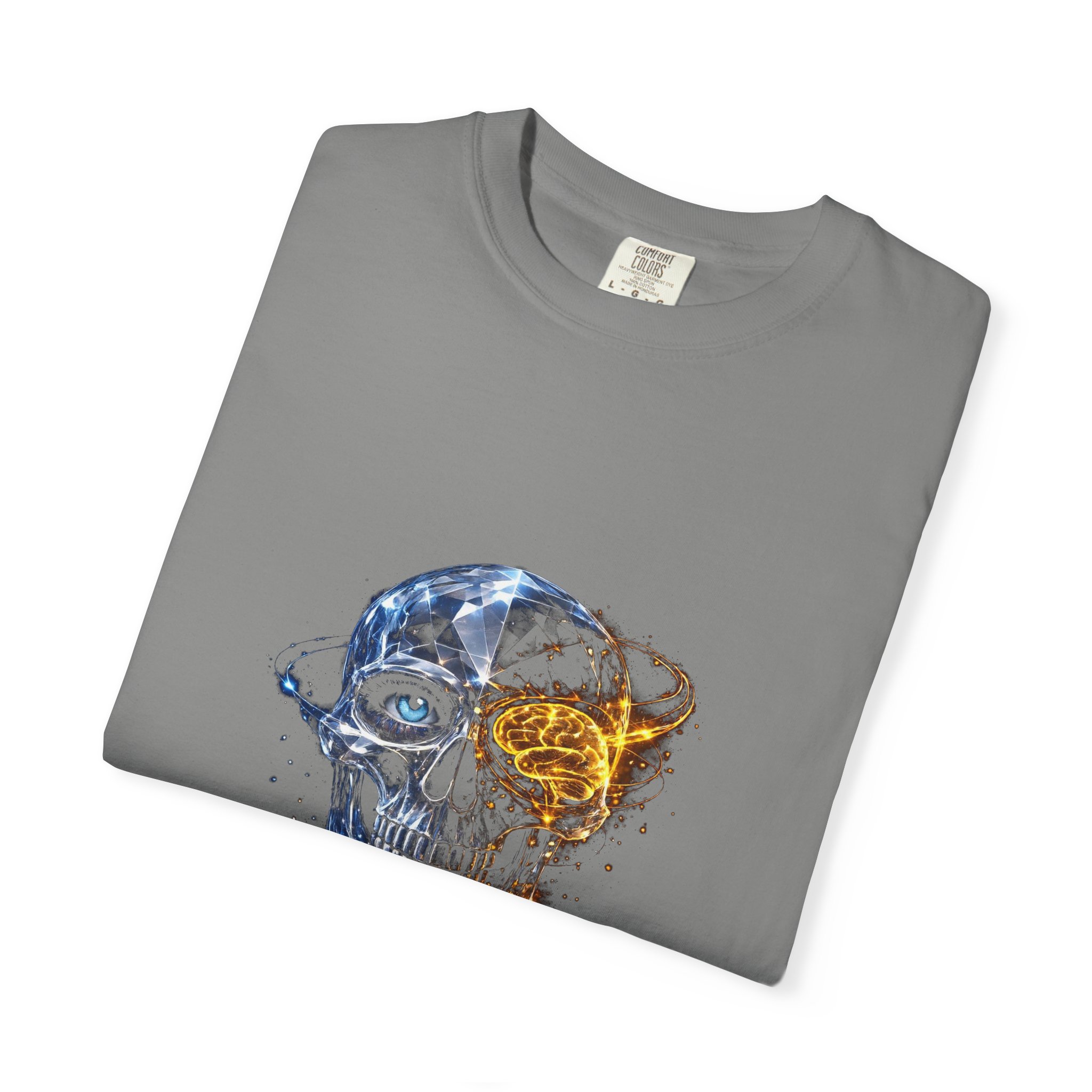 Skull and Rose Art Tee — Watercolor Skull Graphic T-Shirt - Image 34