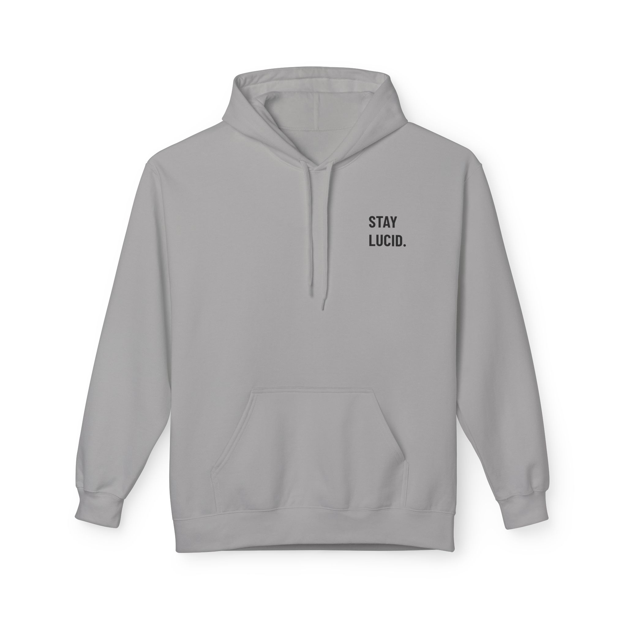 Stay Lucid Hoodie — Minimal Black Circle Graphic Pullover - Image 3