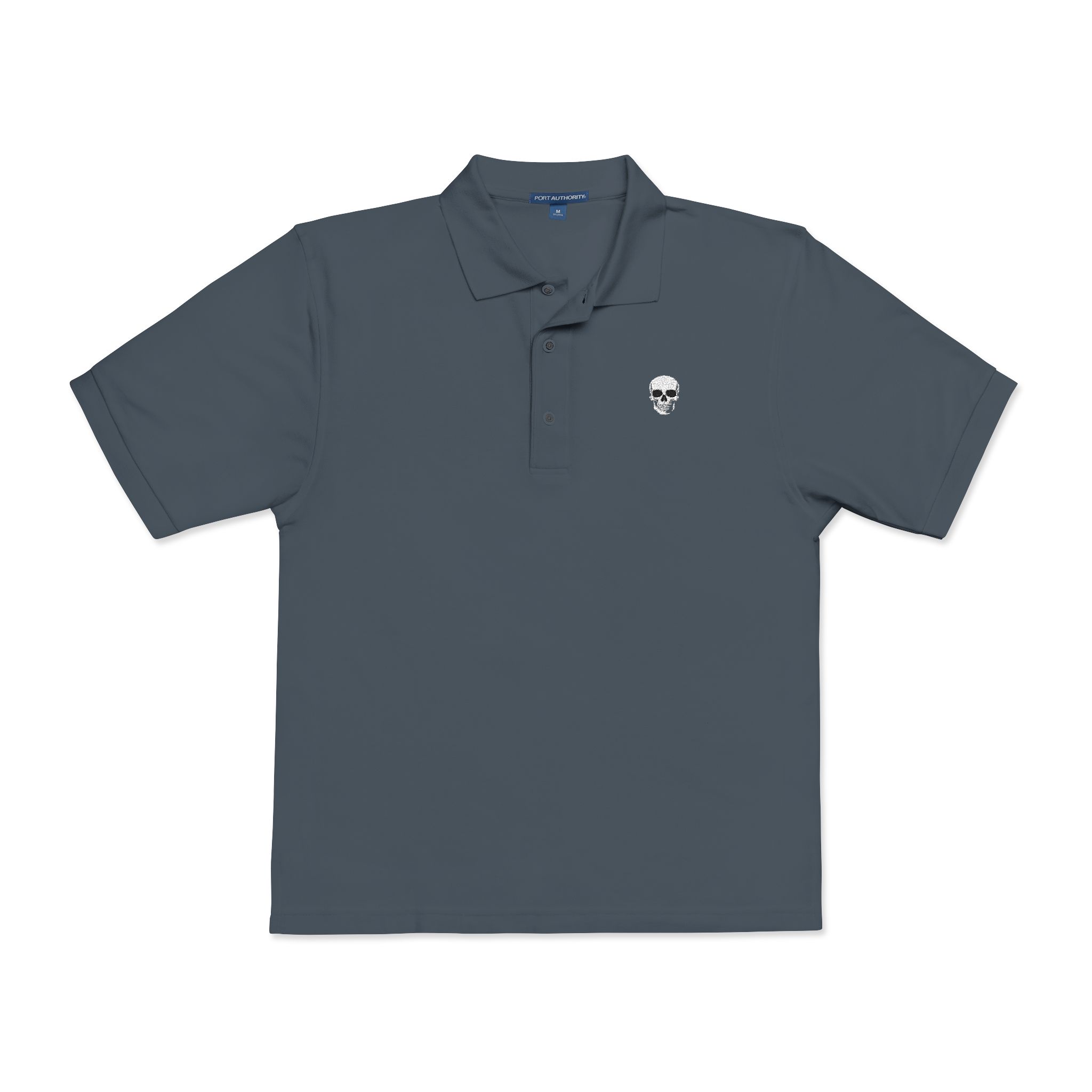 Skull & Roses Embroidered Polo Shirt - Image 11