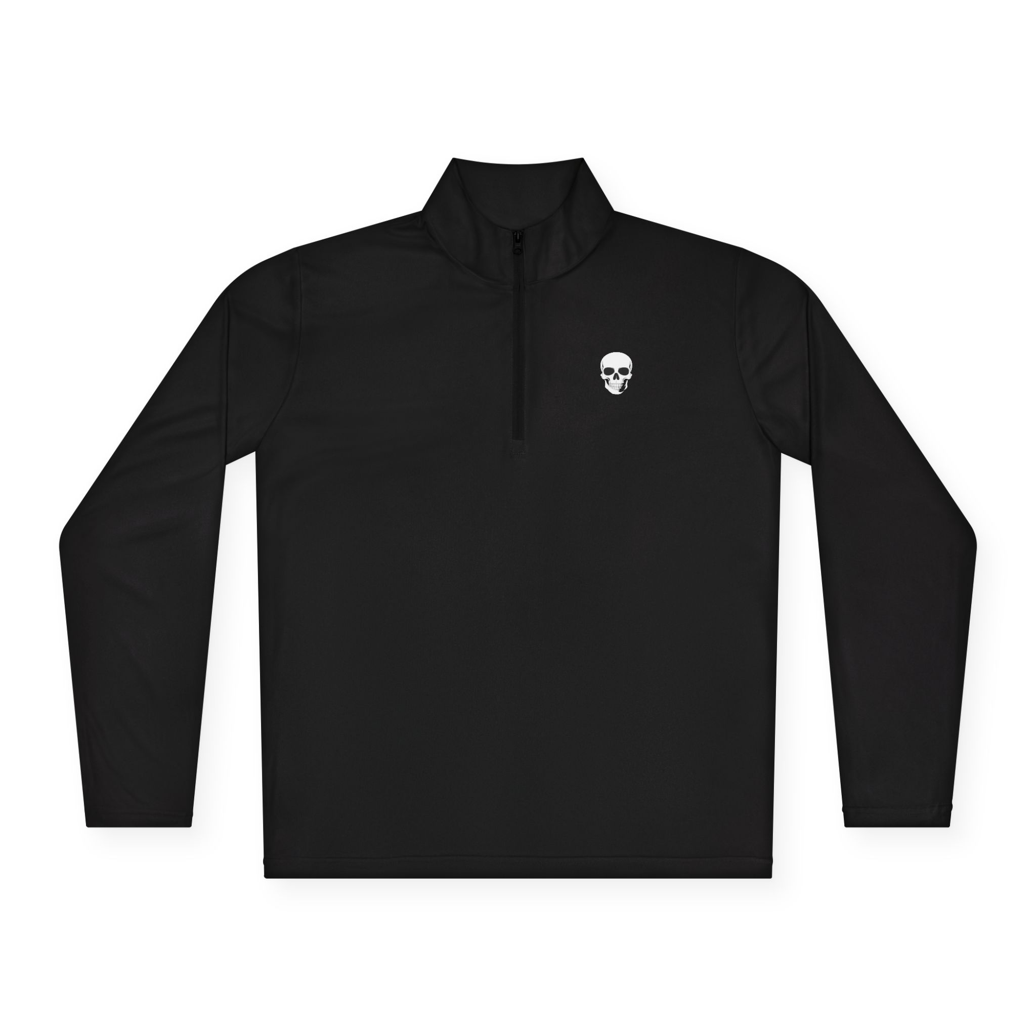 Quarter-Zip Pullover with Skull Logo - Image 2