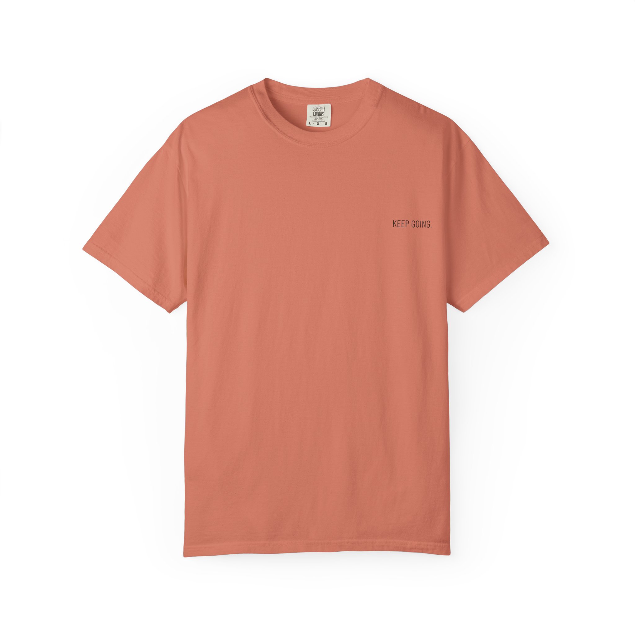 Peace Moon T-Shirt — Minimal 'Keep Going' Graphic Tee with Repeating Peace Moon Back Print - Image 5