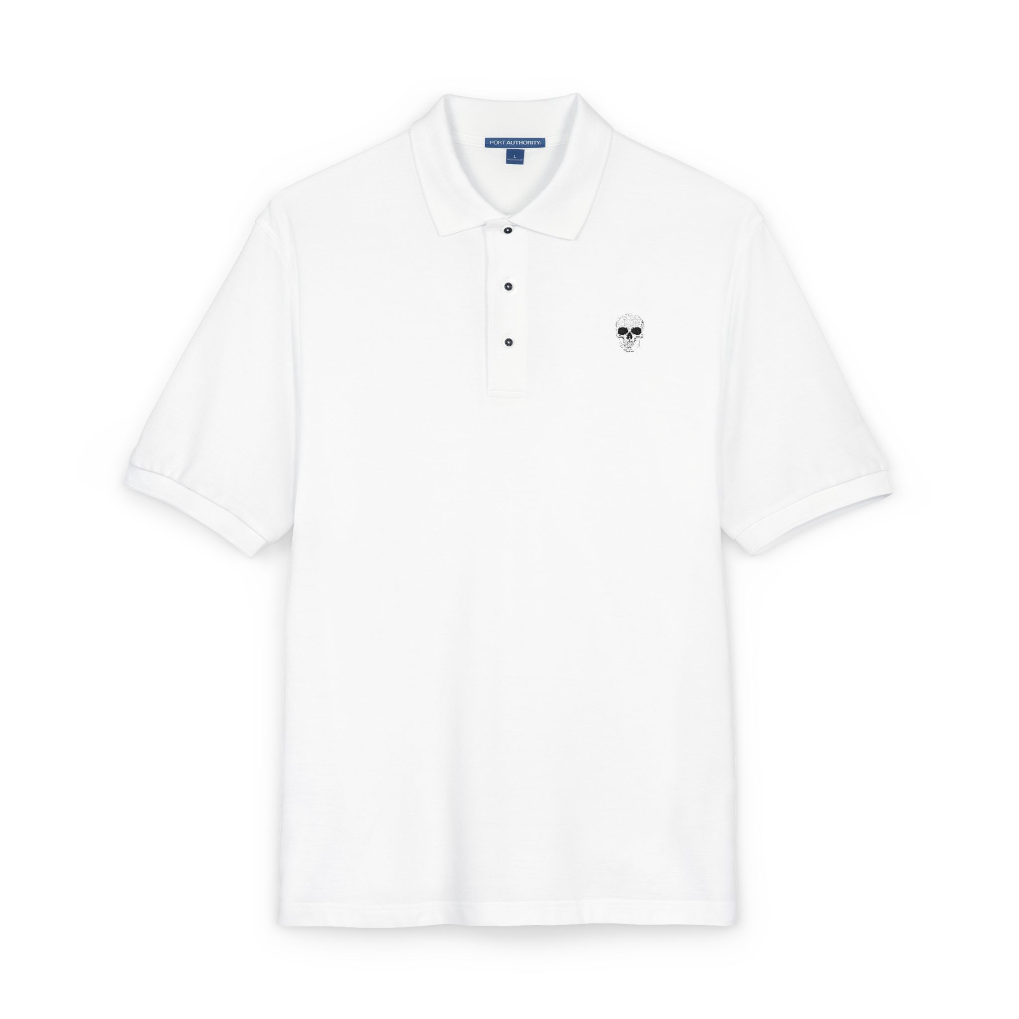 Skull & Roses Embroidered Polo Shirt - Image 9