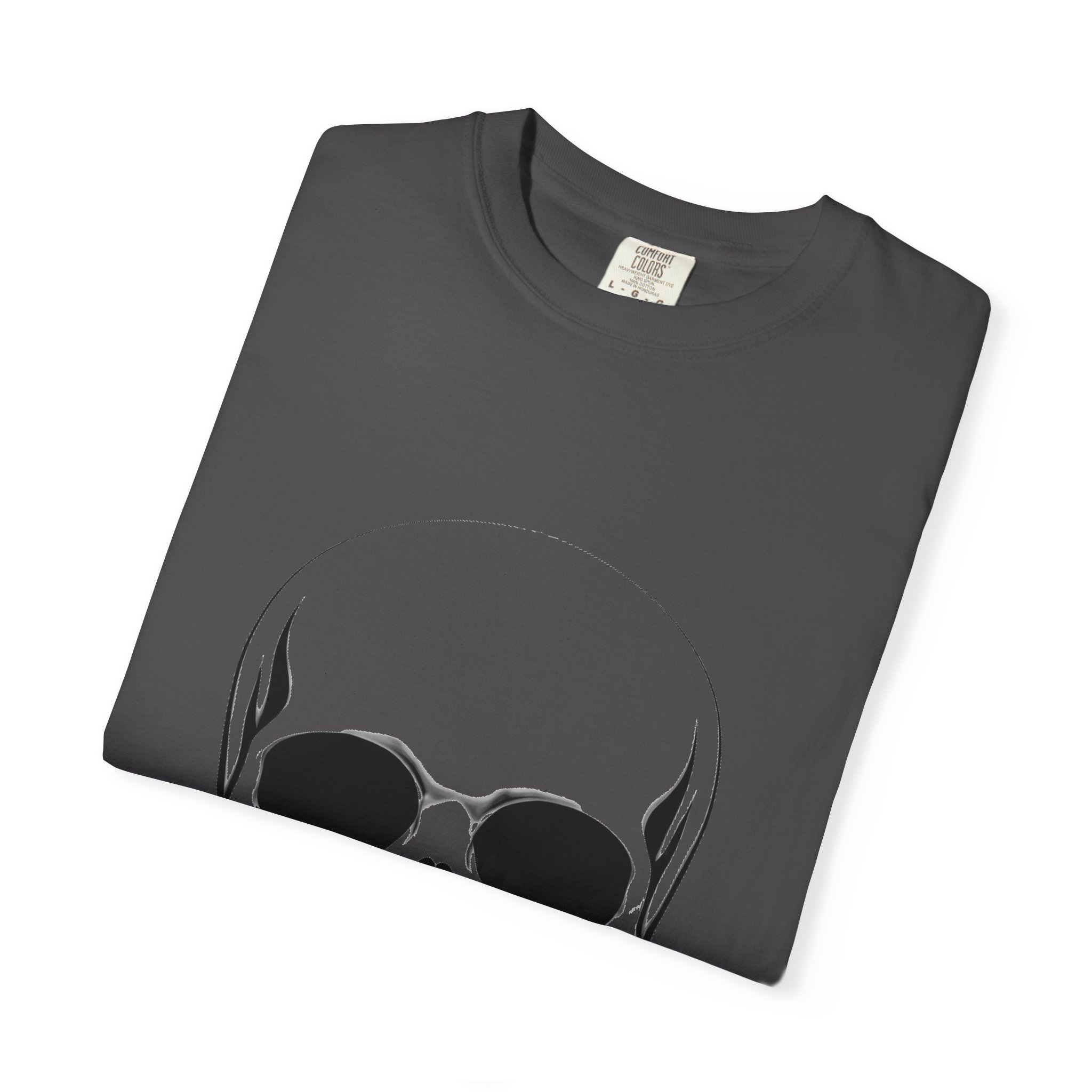 Sketched Skull Graphic T-Shirt — Dark Gothic Skull Tee - Image 12