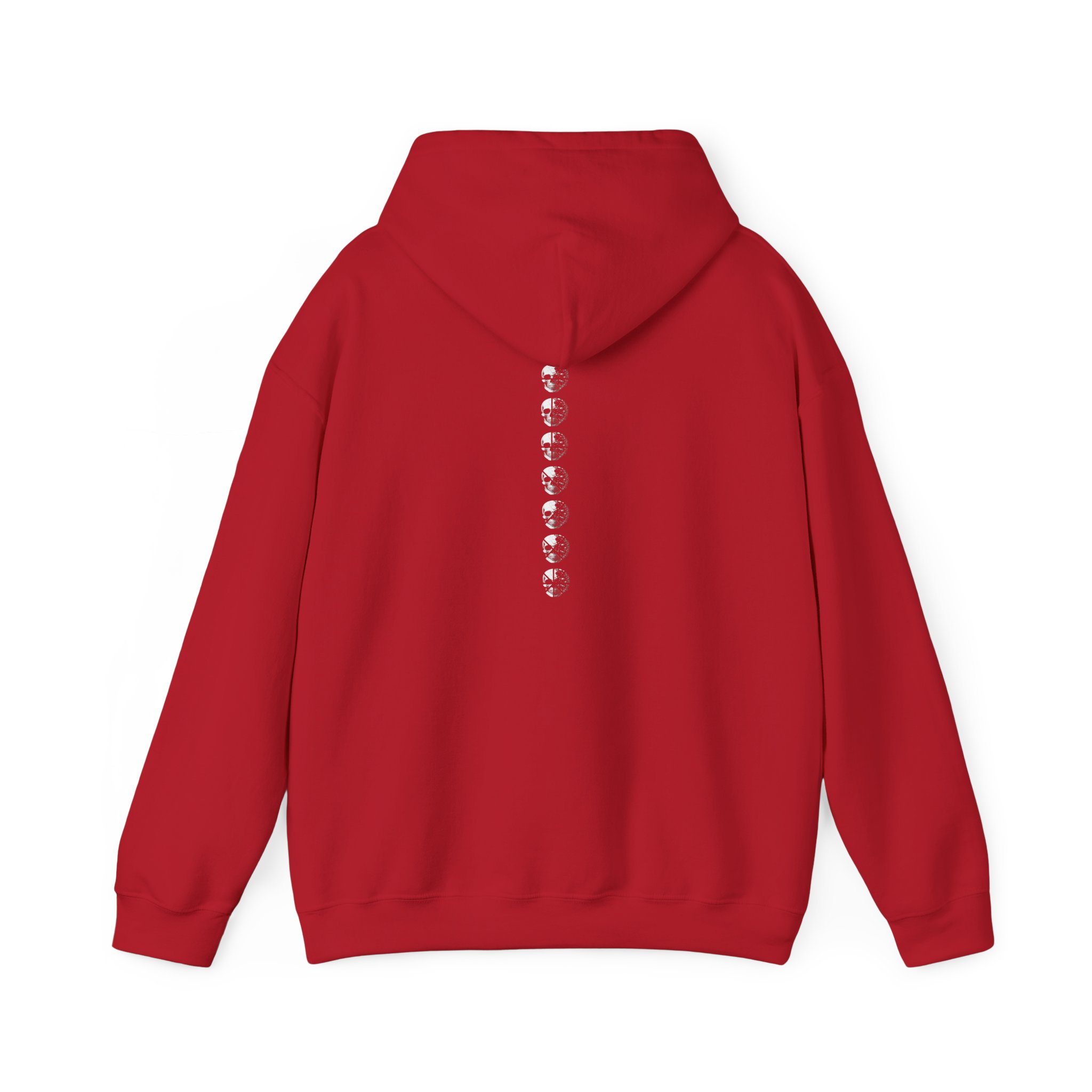 Minimal Skull Hoodie — Subtle White Skull Chest Design - Image 51