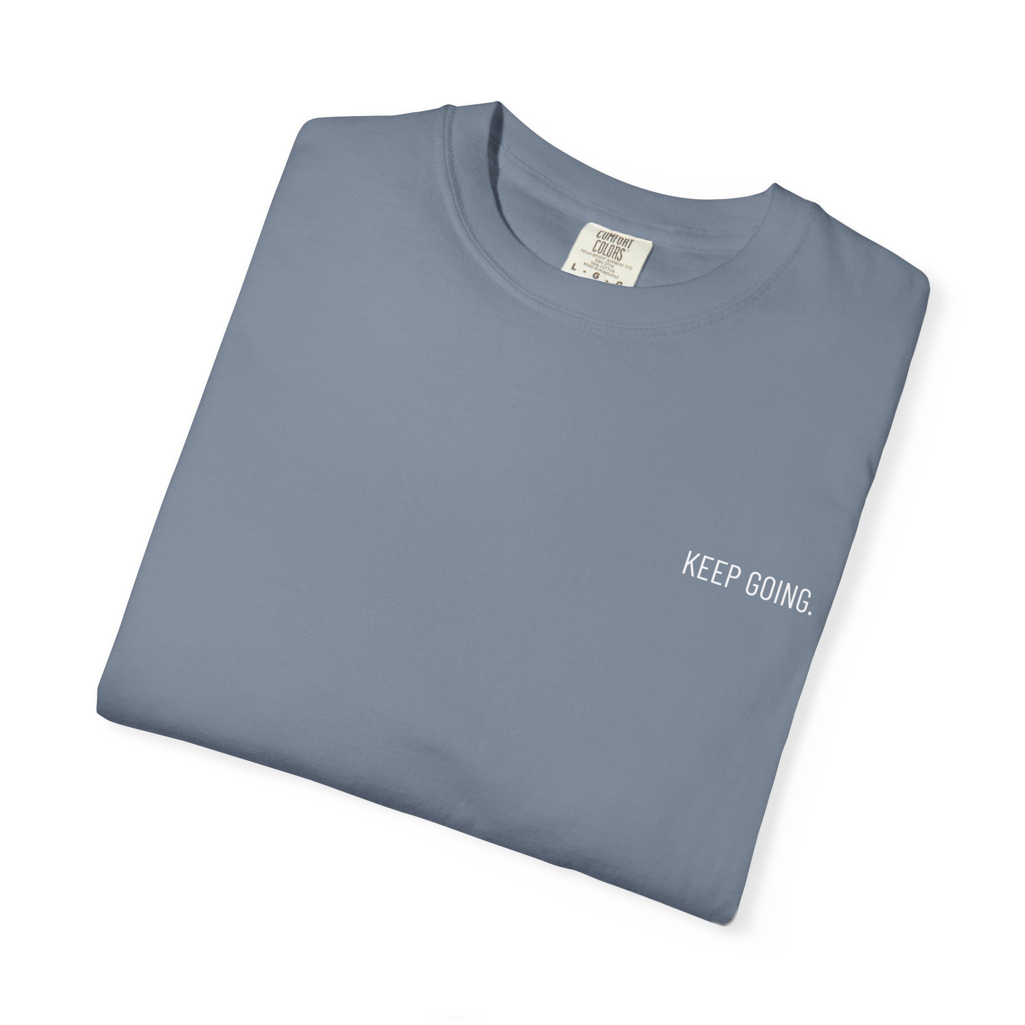 Skull Back Tee — 'Keep Going' Minimalist Garment-Dyed T-Shirt - Image 28
