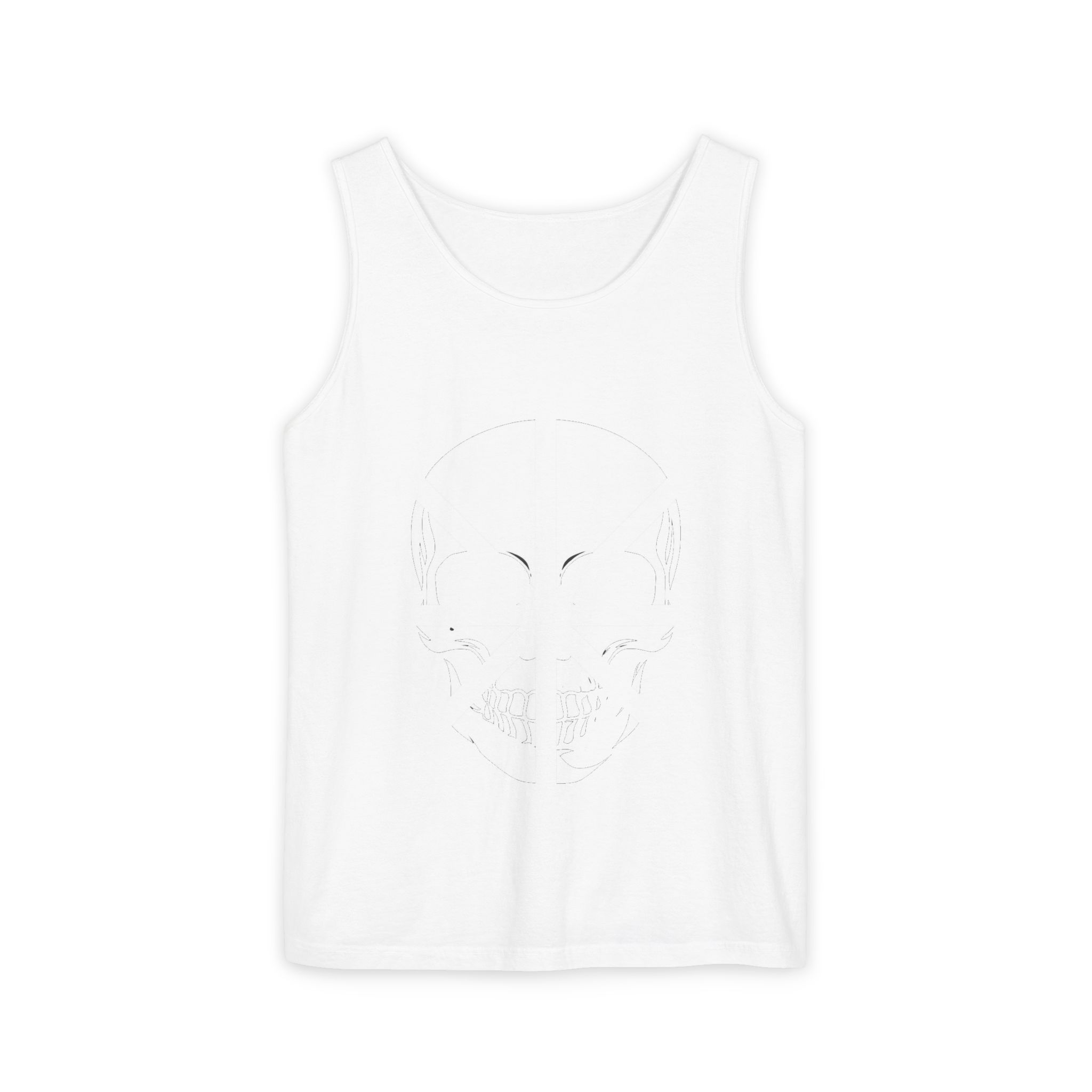 Alien Skull Tank Top — Subtle Sci‑Fi Skull Graphic Sleeveless Tee - Image 2