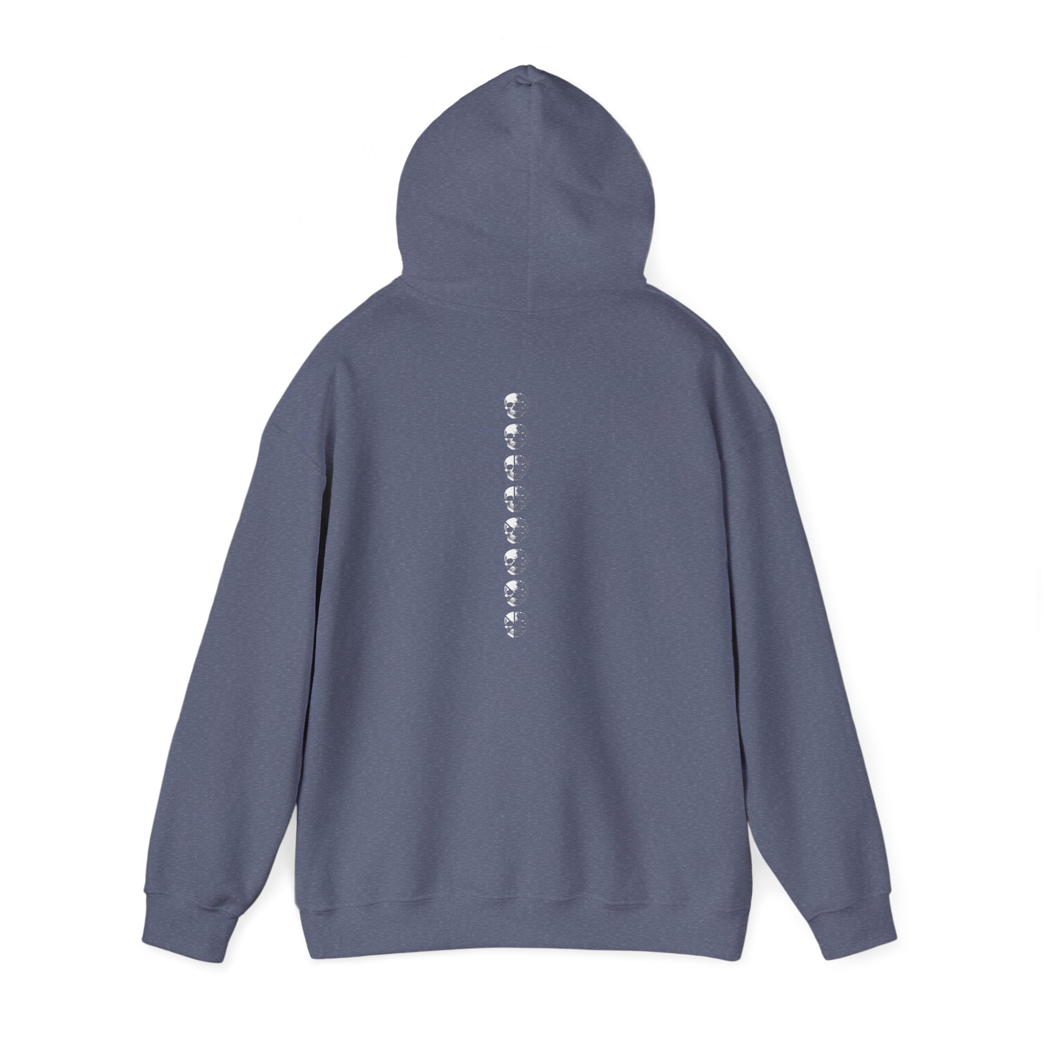 Minimal Skull Hoodie — Subtle White Skull Chest Design - Image 40