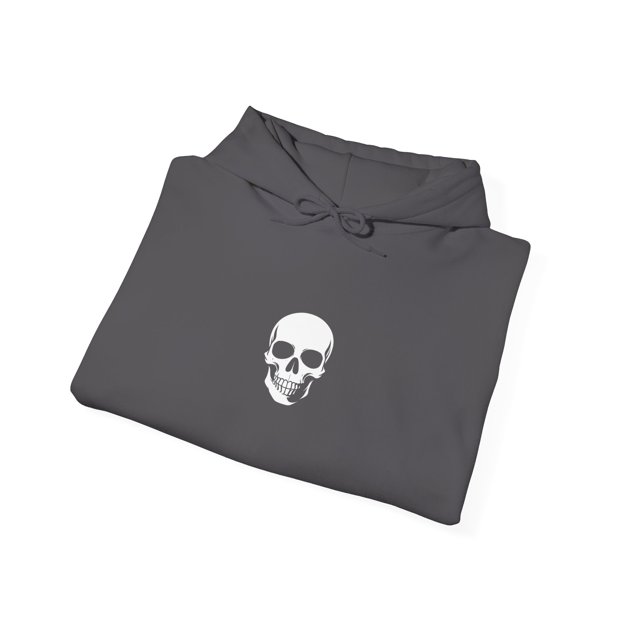 Minimal Skull Hoodie — Subtle White Skull Chest Design - Image 37