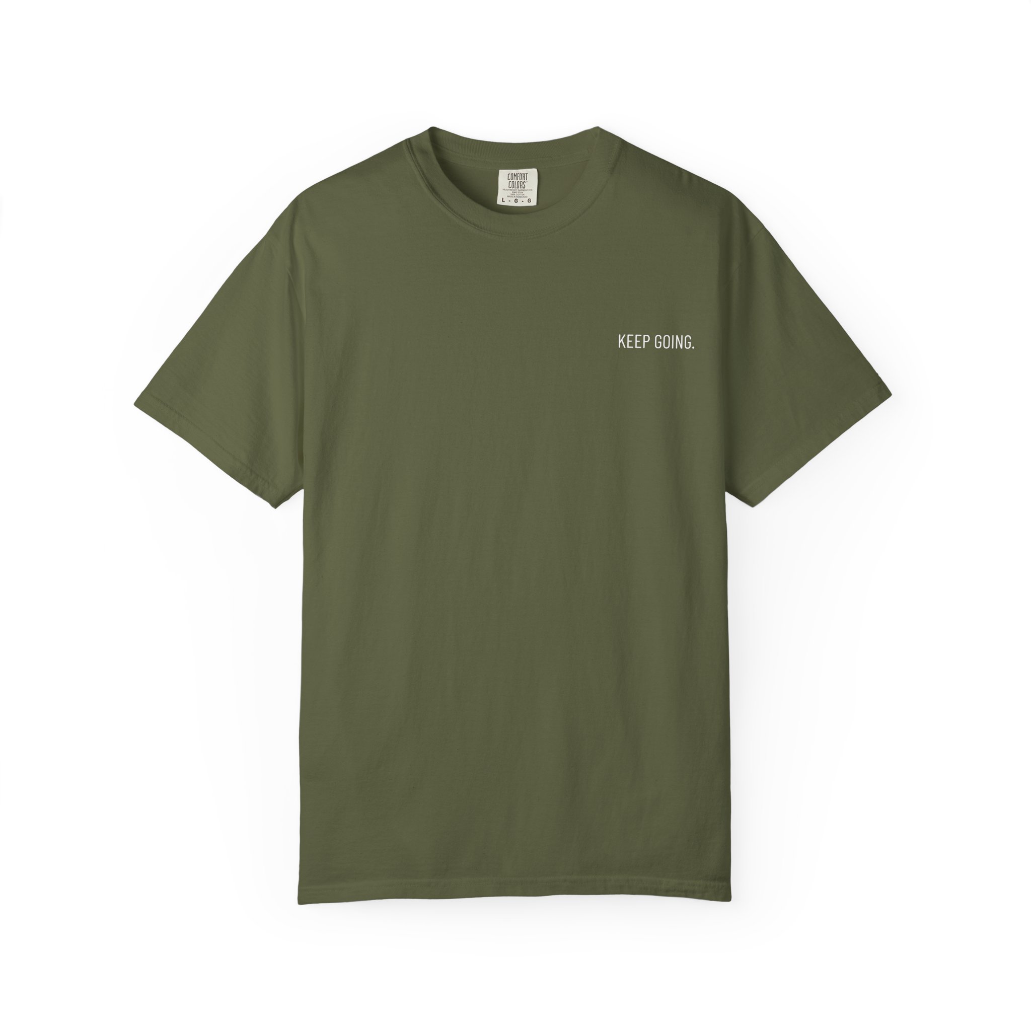 Skull Back Tee — 'Keep Going' Minimalist Garment-Dyed T-Shirt - Image 14